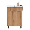 WASTAFELCOMBINATIE NAPOLI -EXKLUSIV- - Wit/Zwart, Modern, Houtcomposiet/Metaal (60/78/45cm) - Mömax
