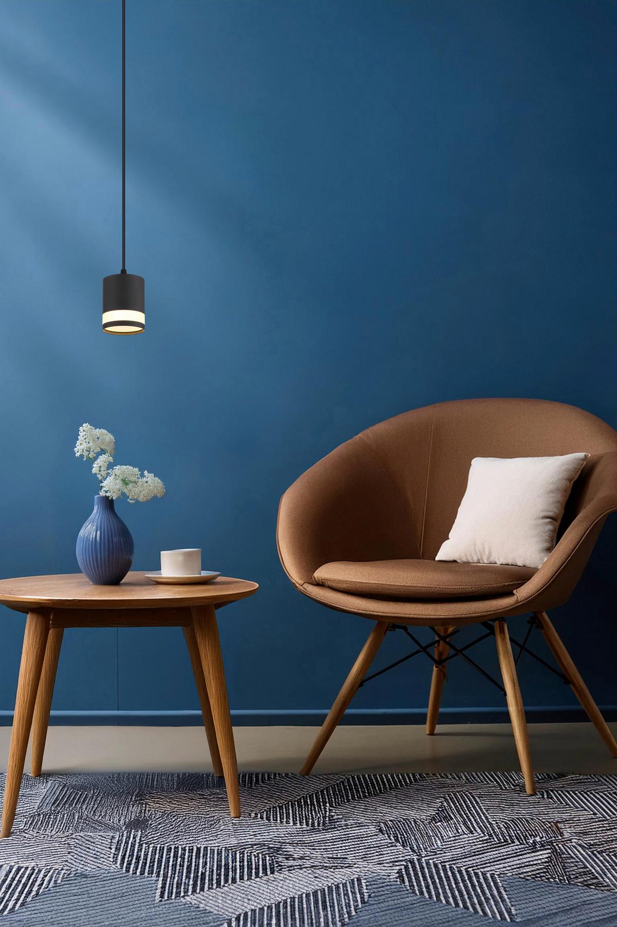 Led Viseća Svjetiljka Lucero - bijela/crna, Design, metal/plastika (10/120cm) - Globo