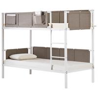 Etagenbett Timo in Weiss ca. 2x ca. 90x200cm - Weiss/Grau, Konventionell, Metall (208/161/96cm) - Zandiara