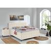 Boxspring Postelja Scarlett - črna/krem barve, Konvencionalno, kovina/leseni material (180/200cm)