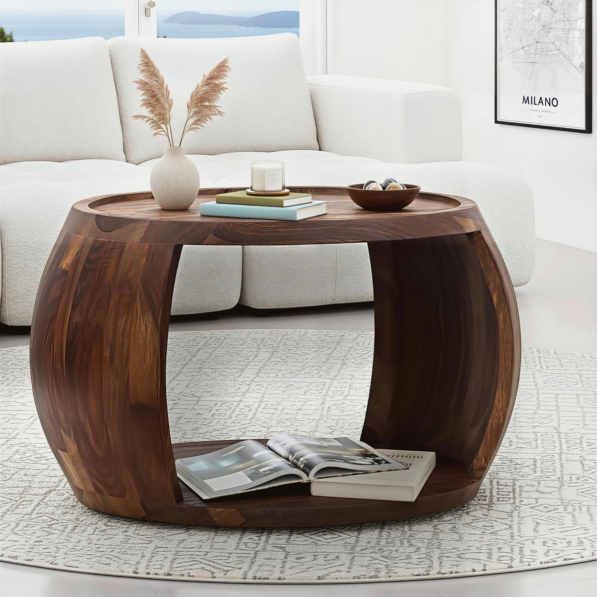 Măsuță De Cafea Wl7.409 - maro, Design, lemn (60/50/40cm) - MID.YOU