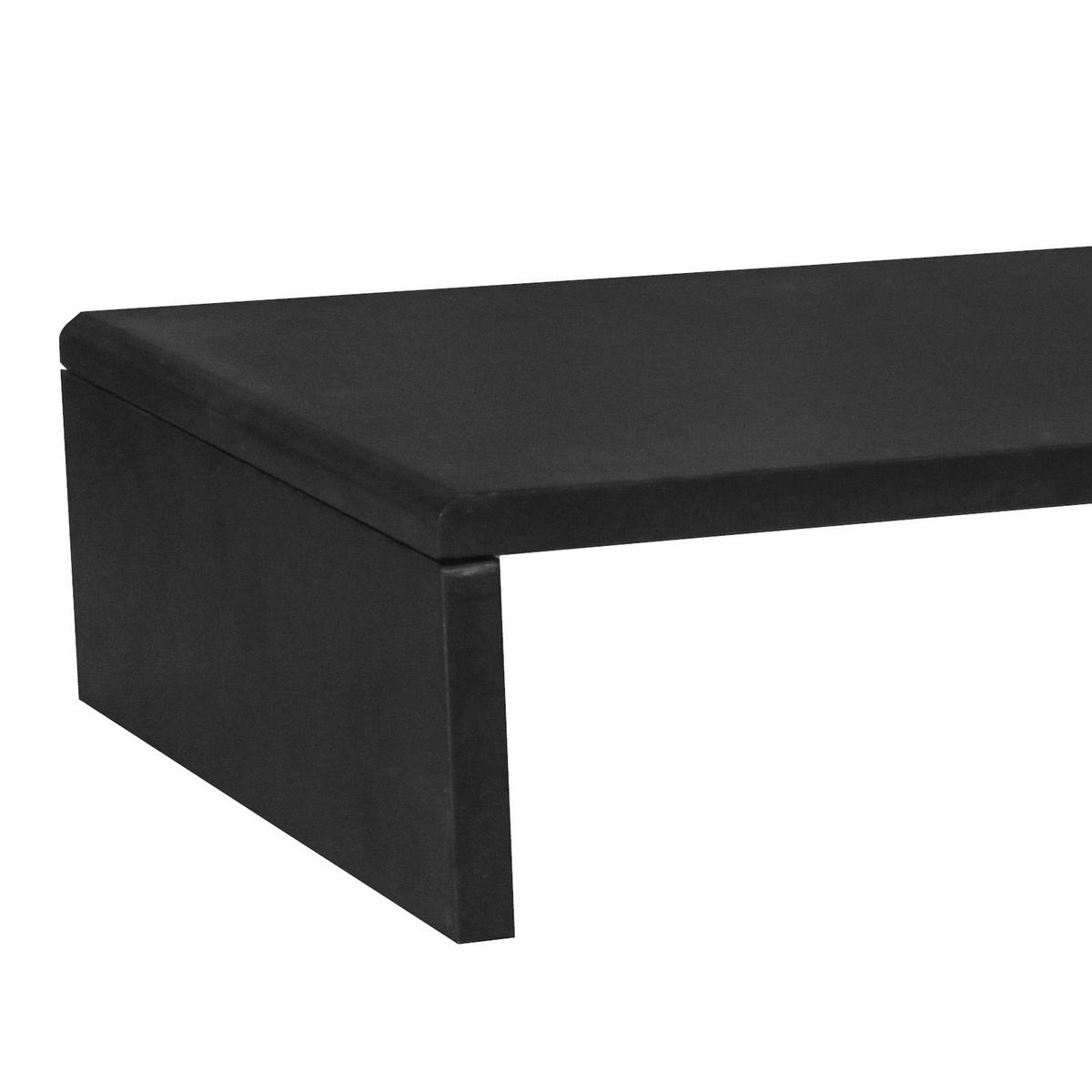 Tv-rátét Fekete Aktion - fekete, Modern, faalapú anyag (70/12,8/35cm)
