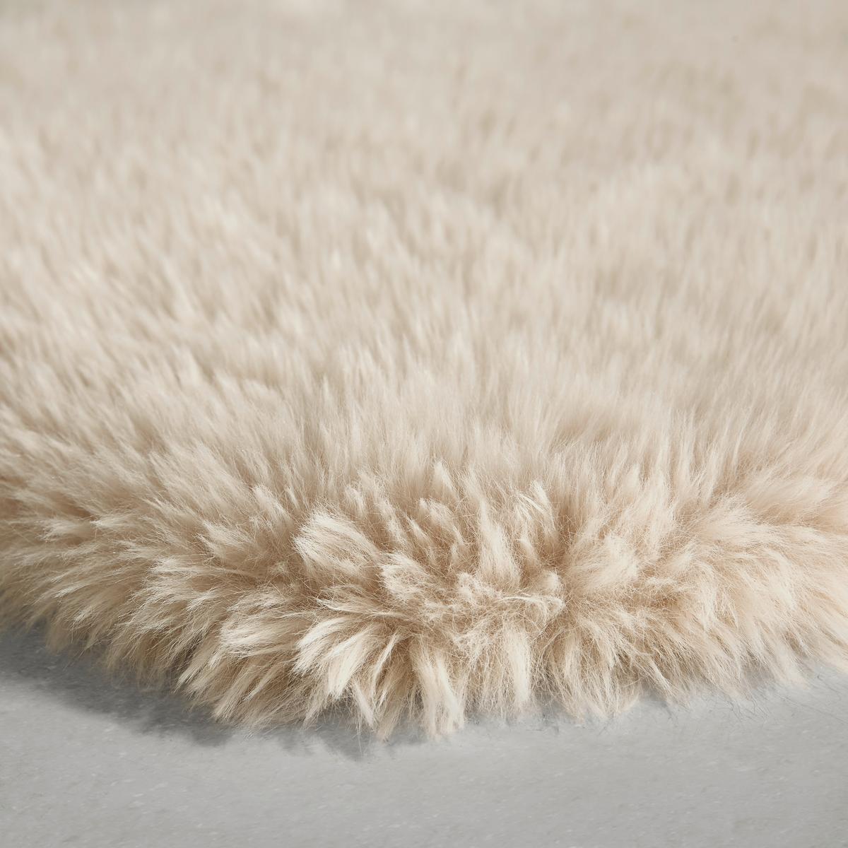 Műszőrme Emil 60/90 - bézs/fehér, Konventionell, szőrme (60/90cm) - Mömax