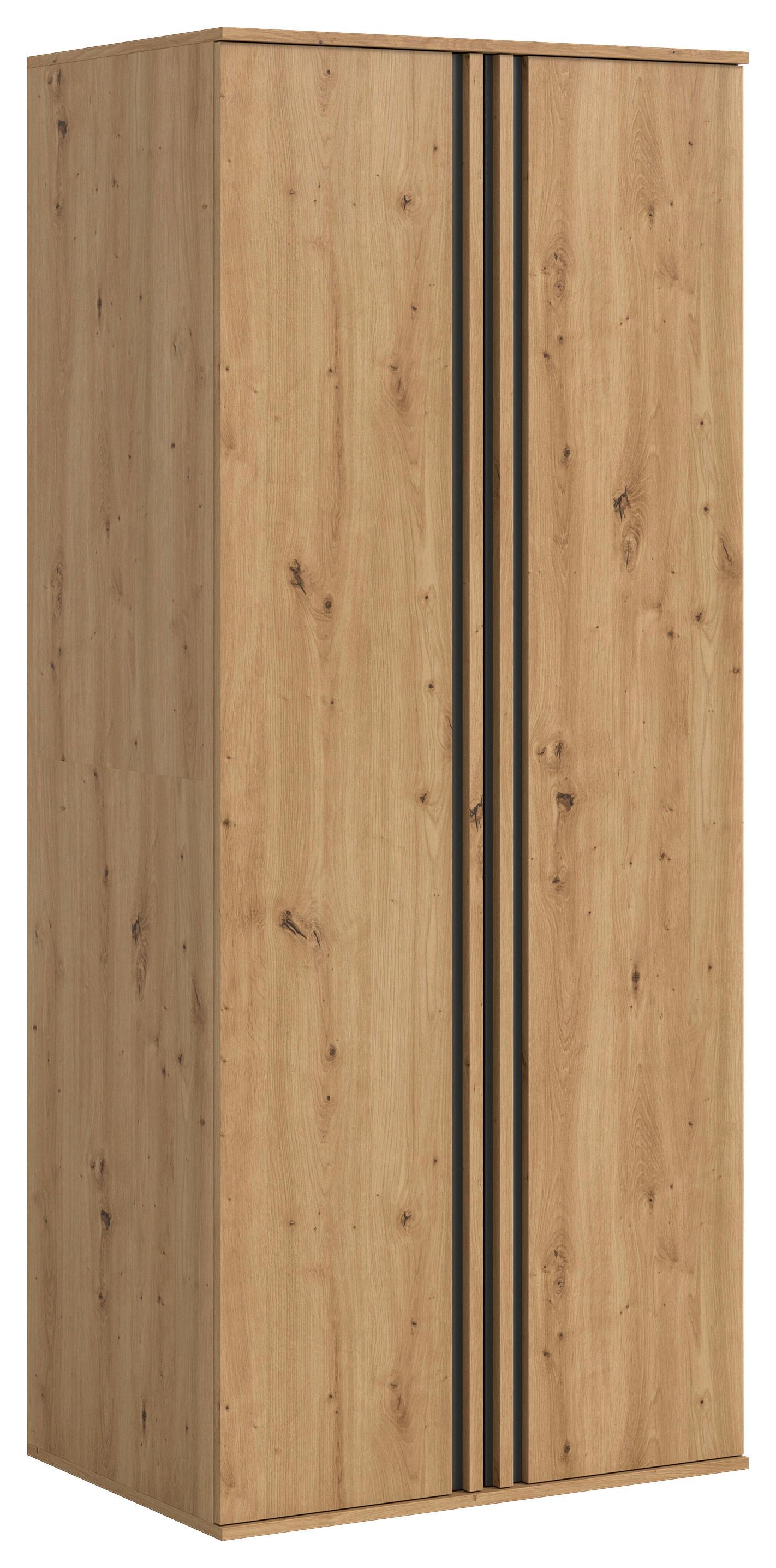 Drehtürenschrank TOFTA Eiche Artisan, Anthrazit - Anthrazit/Eiche Artisan, ROMANTIK / LANDHAUS, Holzwerkstoff (80/192/56cm) - Livetastic