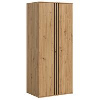 Drehtürenschrank TOFTA Eiche Artisan, Anthrazit - Anthrazit/Eiche Artisan, ROMANTIK / LANDHAUS, Holzwerkstoff (80/192/56cm) - Livetastic