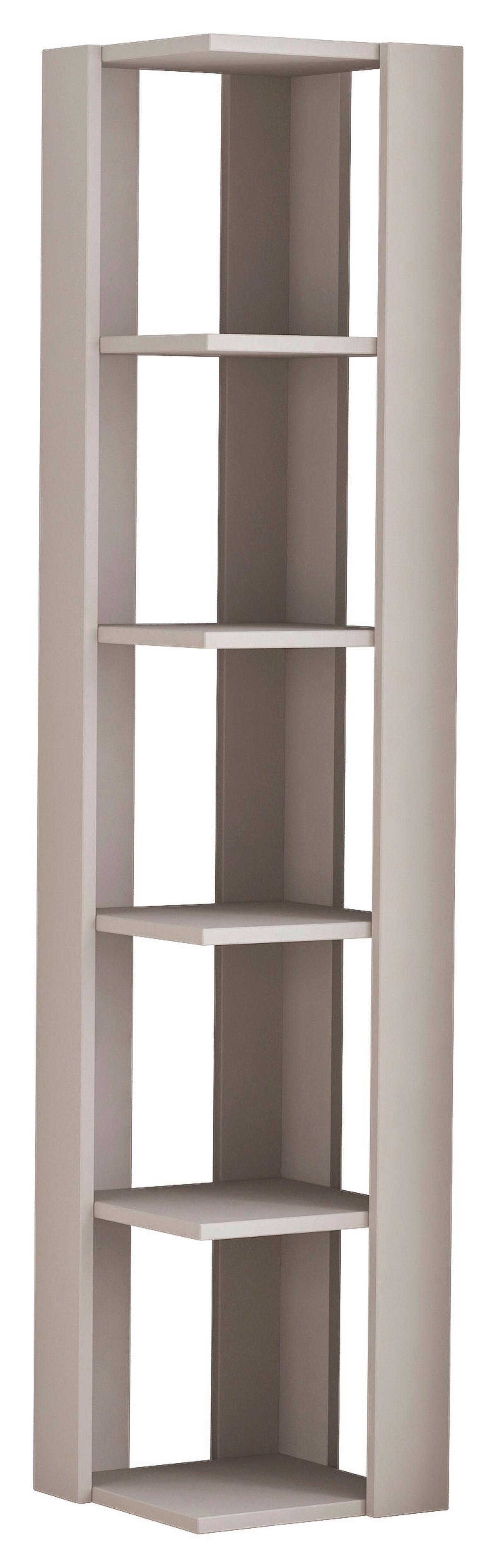 Eckregal NATI Beige ca. 34x161x34 cm - Beige, Design, Holzwerkstoff (34/161/34cm) - Livetastic