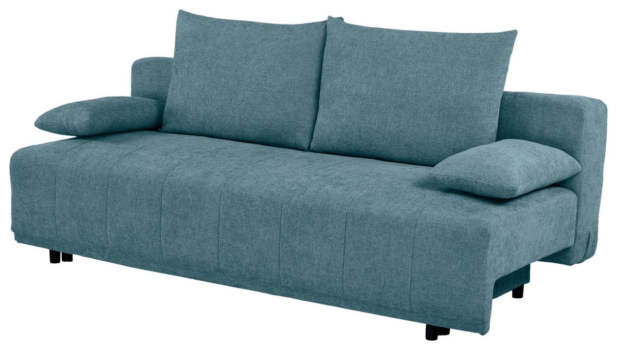 Sofa Daisy - plava/crna, Moderno, drvo/tekstil (194/89/87cm) - Mömax