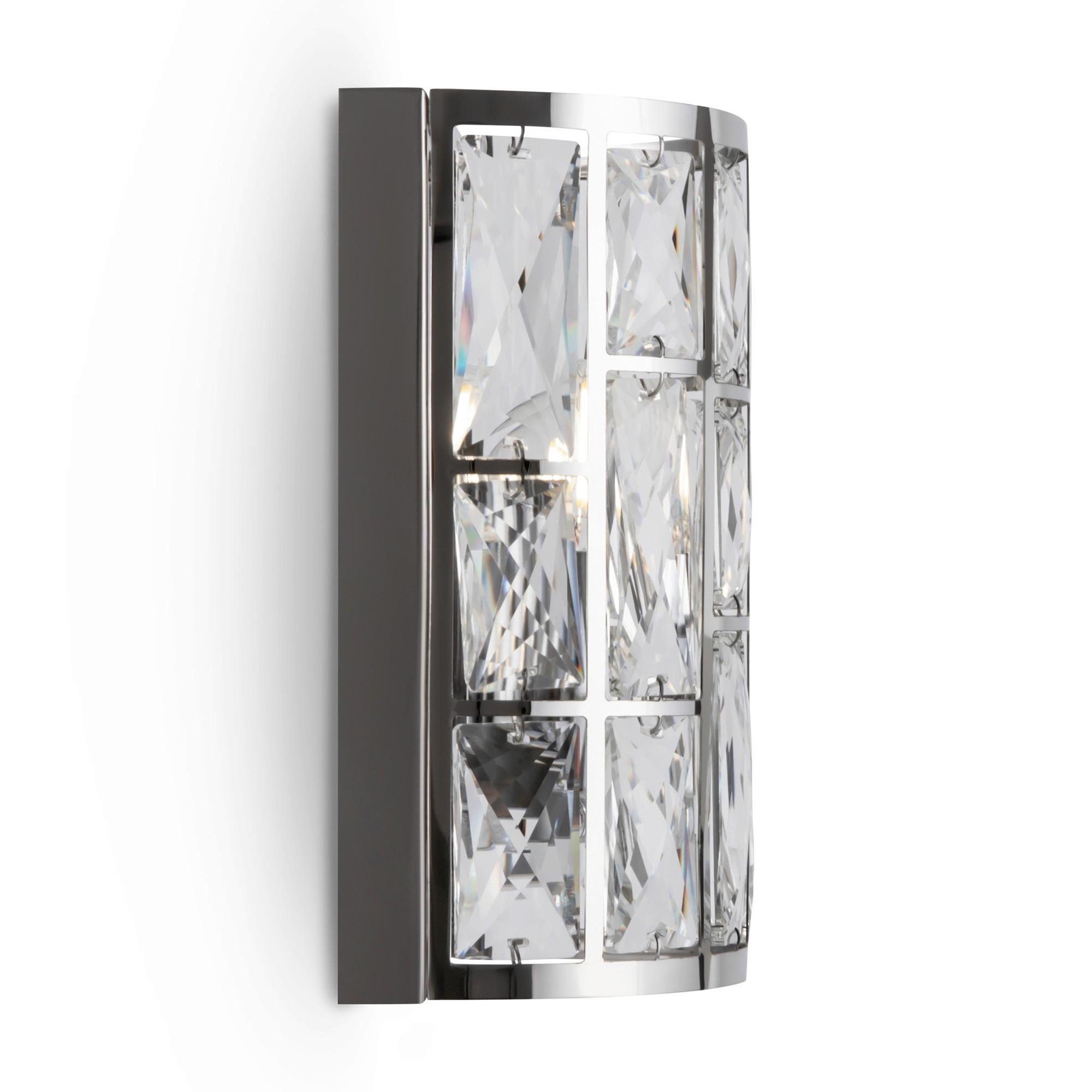 Wandleuchte Gelid Chromfarben max. 60 Watt - Chromfarben/Transparent, Trend, Glas/Metall (14.7/10/21.2cm) - MAYTONI
