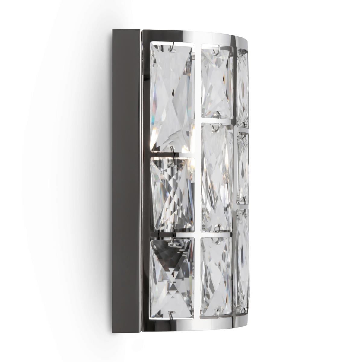 WANDLEUCHTE GELID - Chromfarben/Transparent, Trend, Glas/Metall (14.7/10/21.2cm) - MAYTONI