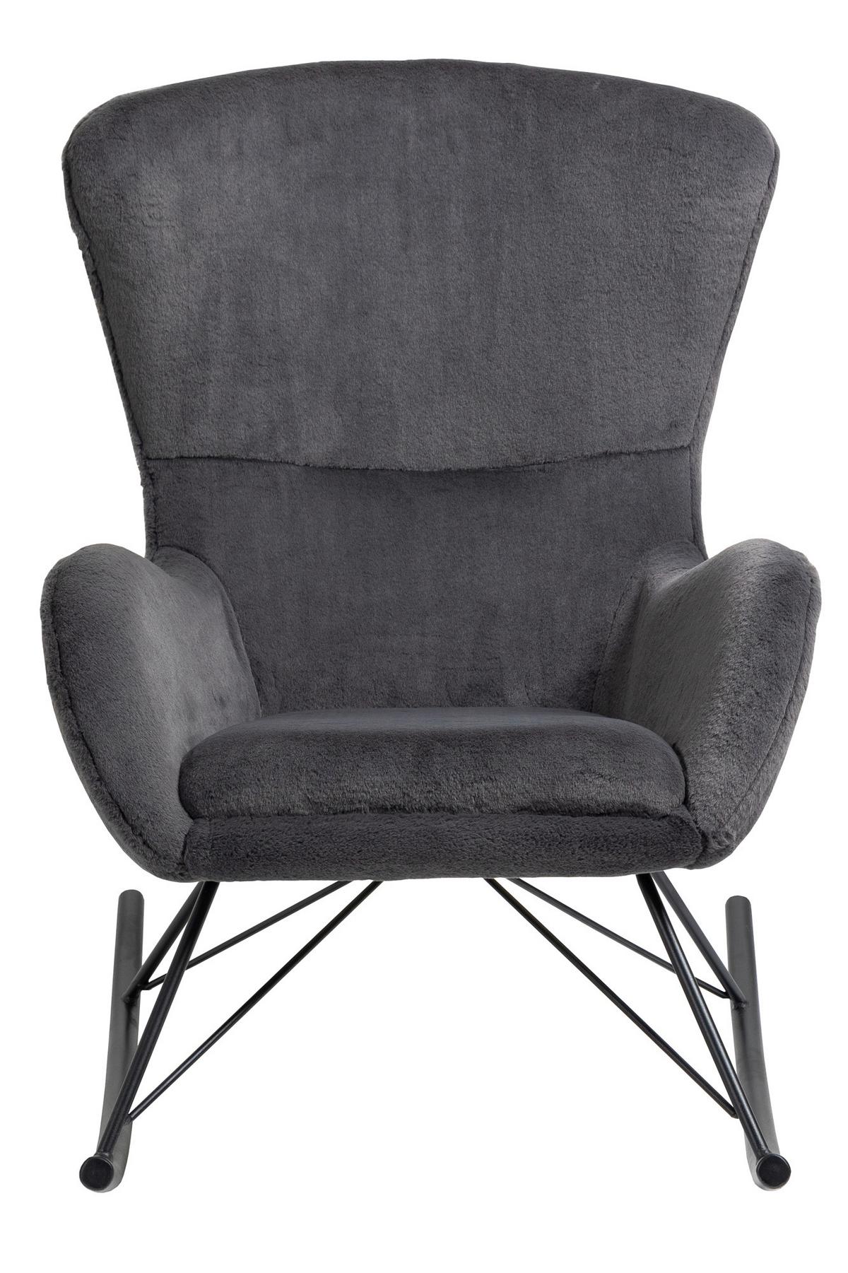 Gugalnik Lamb, Temno Siva - temno siva/črna, Moderno, kovina/tekstil (70/102/94cm) - Livetastic