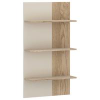 Etajeră de perete MEOLO - cașmir/culoare lemn stejar, Modern, material pe bază de lemn (60/114/21,6cm) - Modern Living