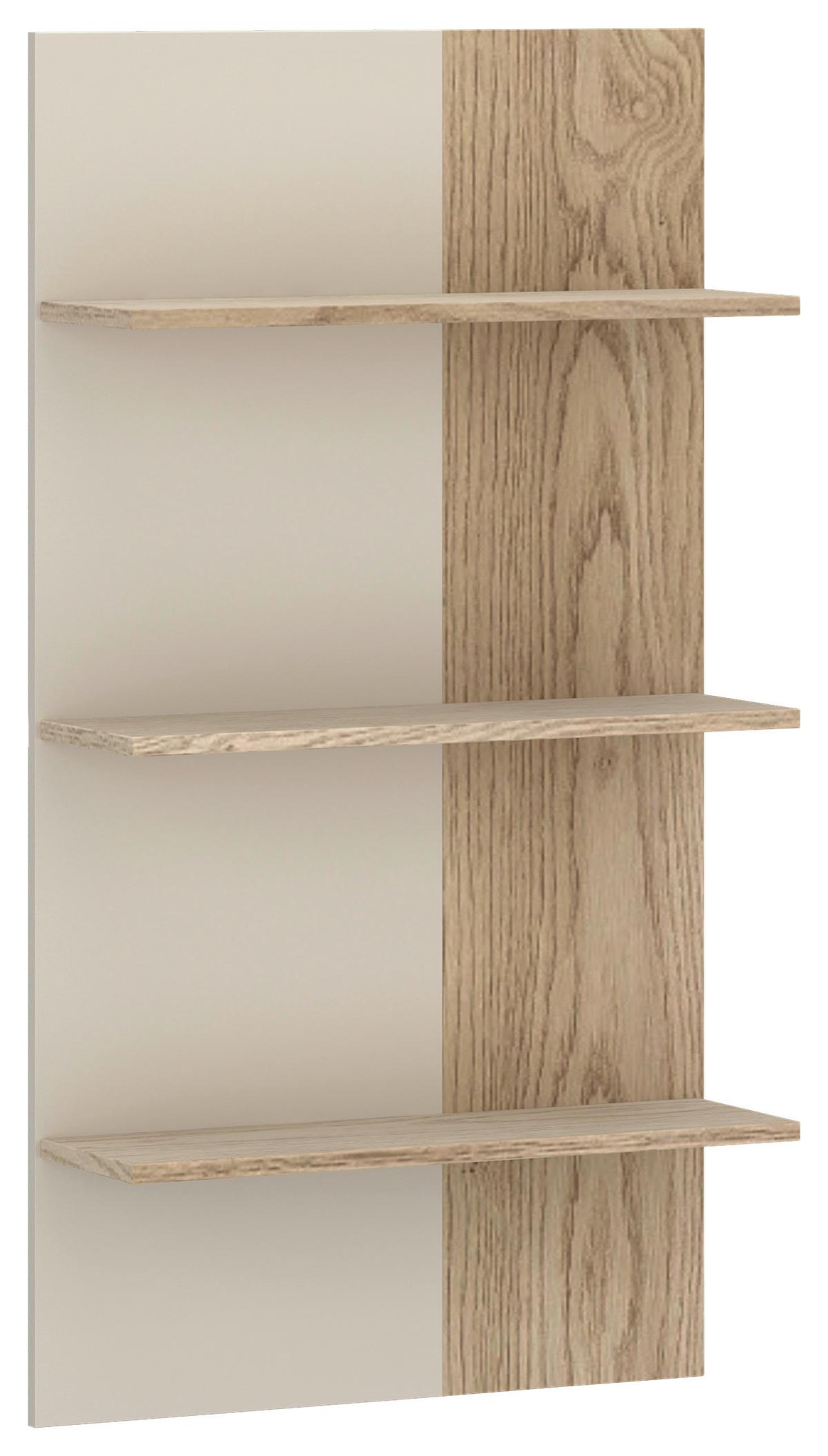 Etajeră de perete MEOLO - cașmir/culoare lemn stejar, Modern, material pe bază de lemn (60/114/21,6cm) - Modern Living
