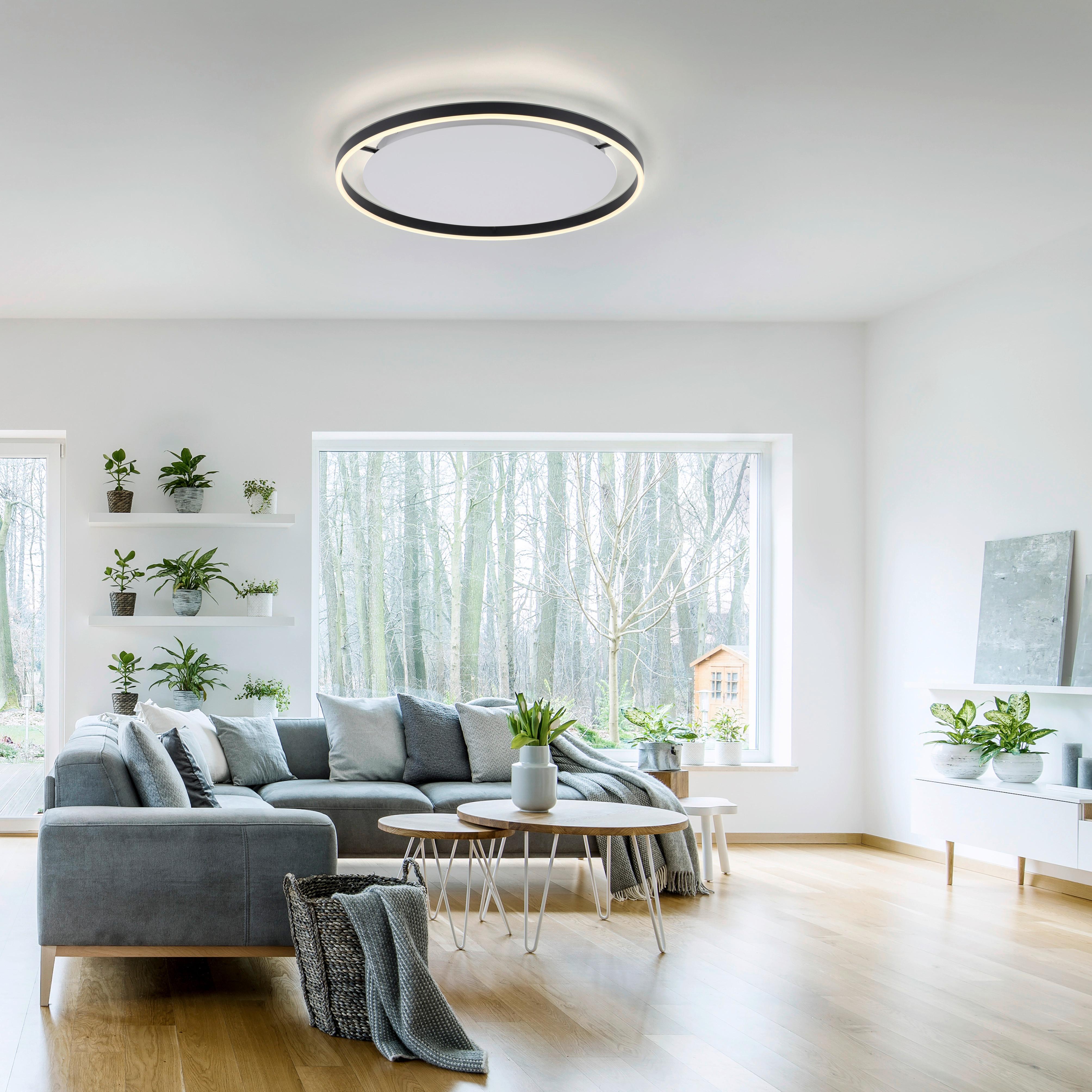 LAMPA SUFITOWA LED 15392-13 RITUS - antracytowy, Design, tworzywo sztuczne/metal (58,5/58,5/5,3cm)