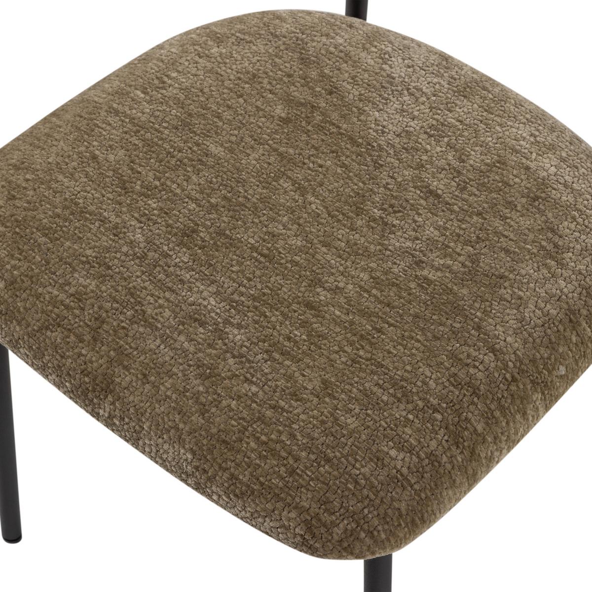 Stuhl-Set Klejd 2er-Set Braun - Schwarz/Braun, MODERN, Textil/Metall (47/79/53cm) - Livetastic
