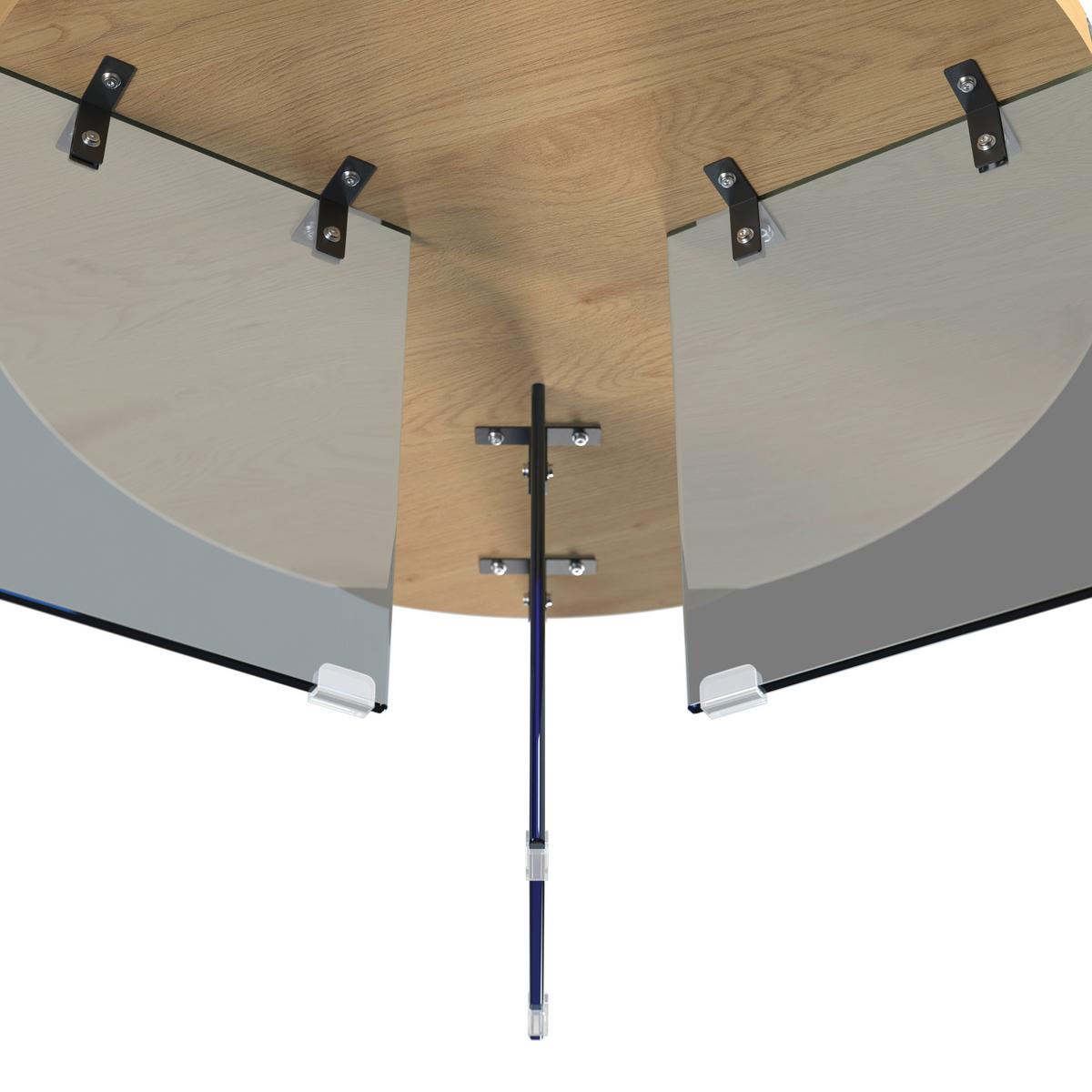 Couchtisch Moreno 2er Set Eichefarben/ Grau - Eichefarben/Dunkelgrau, MODERN, Glas/Holzwerkstoff (80/42,5cm) - Bessagi Home