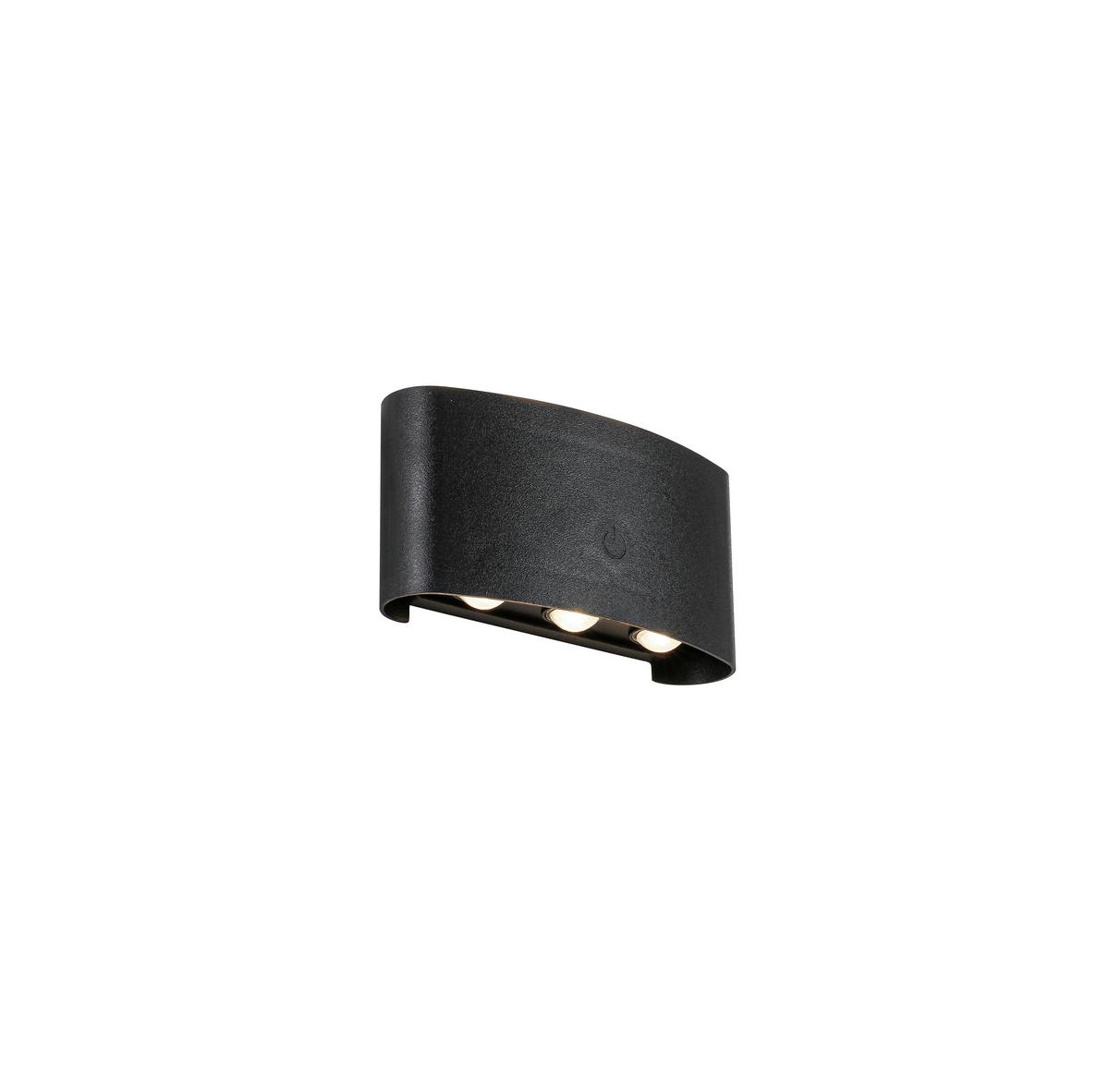 LED-Wandleuchte Beide Schwarz max. 2,5 Watt - Schwarz, Modern, Kunststoff/Metall (5,25/17/8,5cm) - Mömax