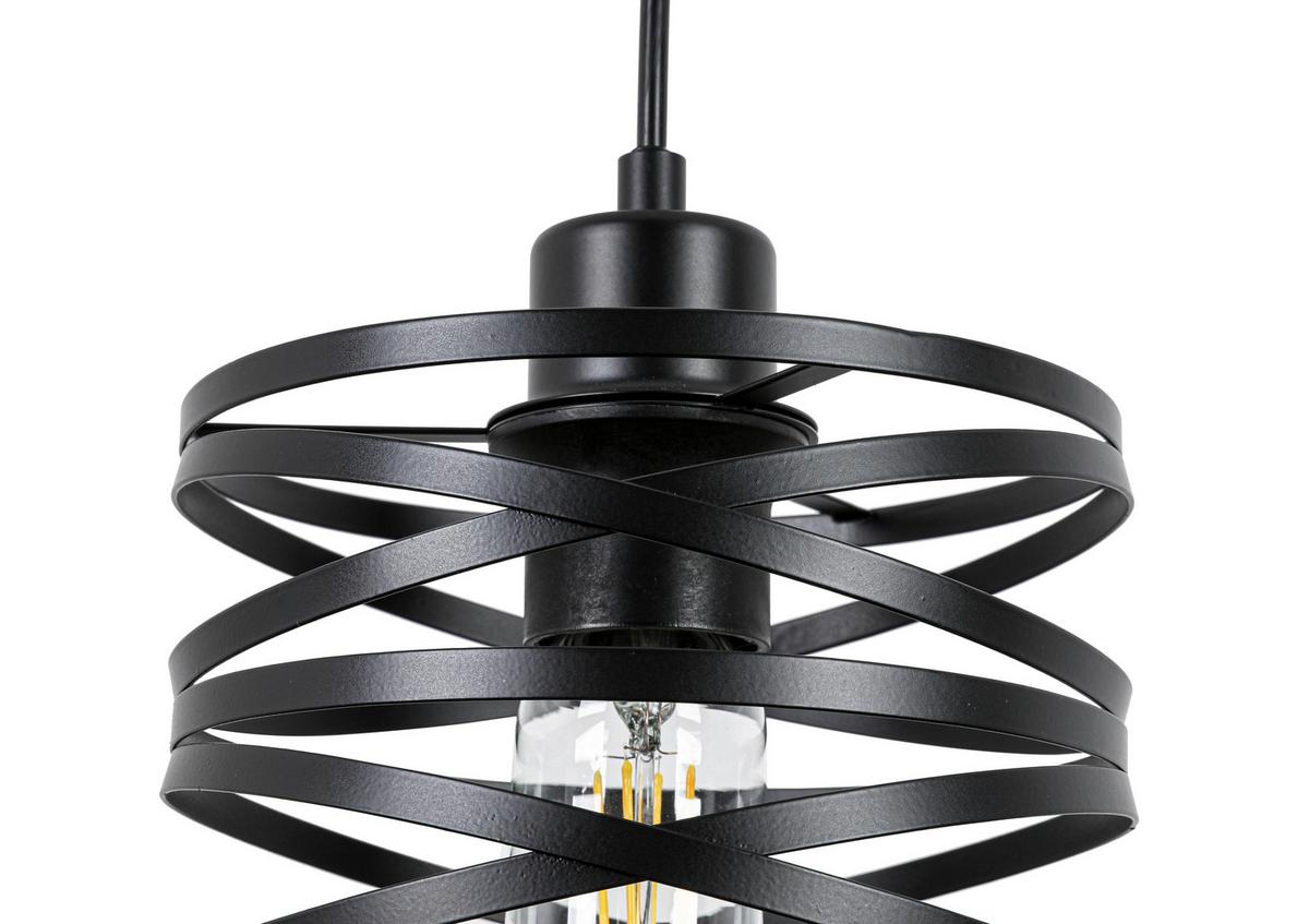 Hängeleuchte Esila Schwarz max. 40 Watt - Schwarz, MODERN, Kunststoff/Metall (17/120cm) - Mömax