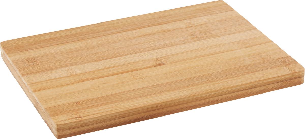 Schneidebrett Bamboo aus Bambus - Naturfarben, Holz (28/20,3/1,7cm) - Zandiara