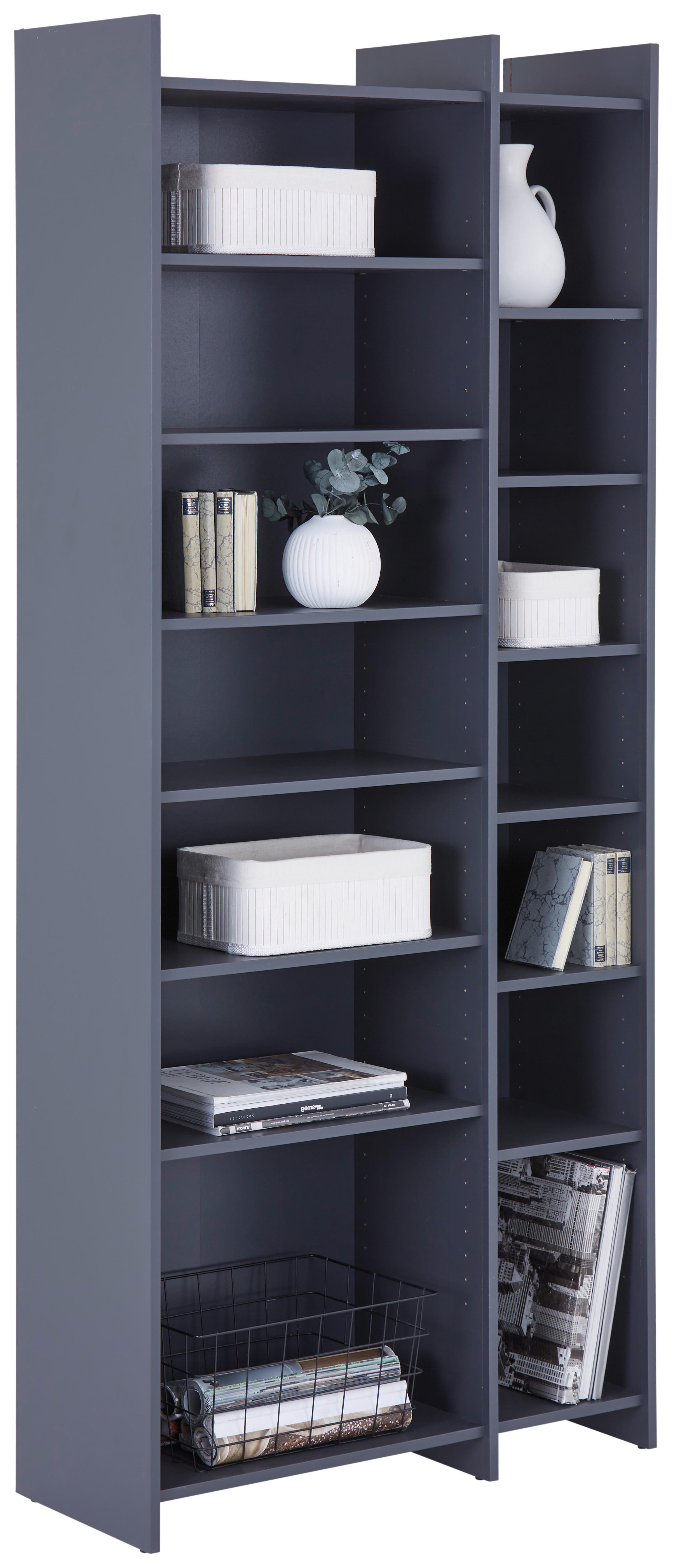 Etajeră LENNY PR 23083-REG/191/80 - antracit, Modern, material pe bază de lemn (80/191/31,8cm) - Modern Living