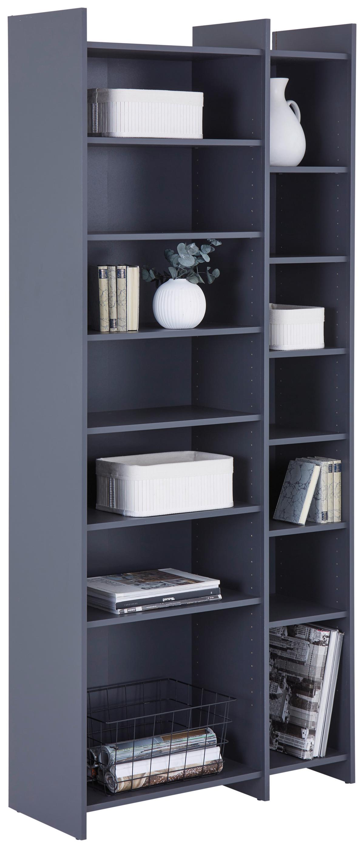 Etajeră LENNY PR 23083-REG/191/80 - antracit, Modern, material pe bază de lemn (80/191/31,8cm) - Modern Living