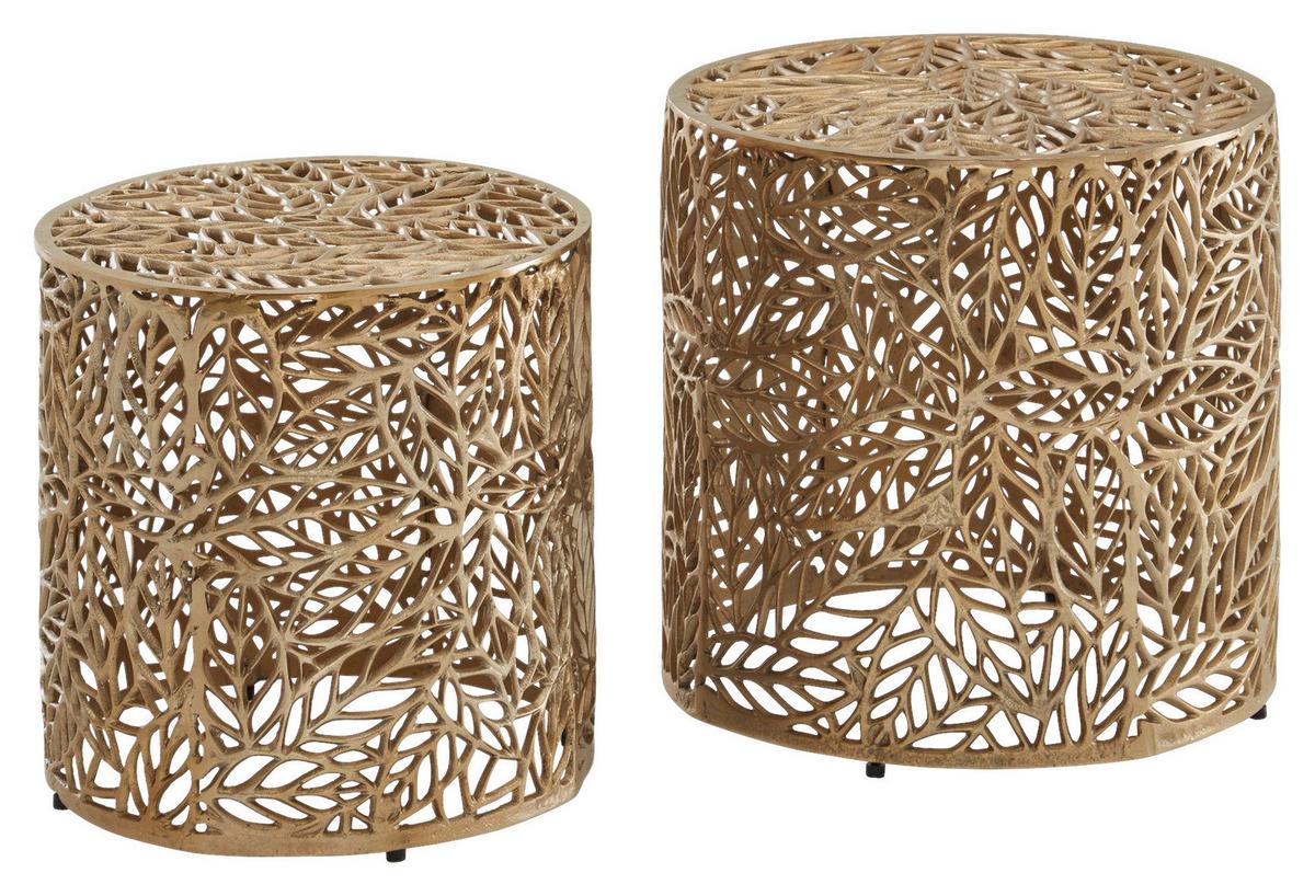 Set Miz Wohnling - zlate barve, Design, kovina (41/42/41cm) - MID.YOU