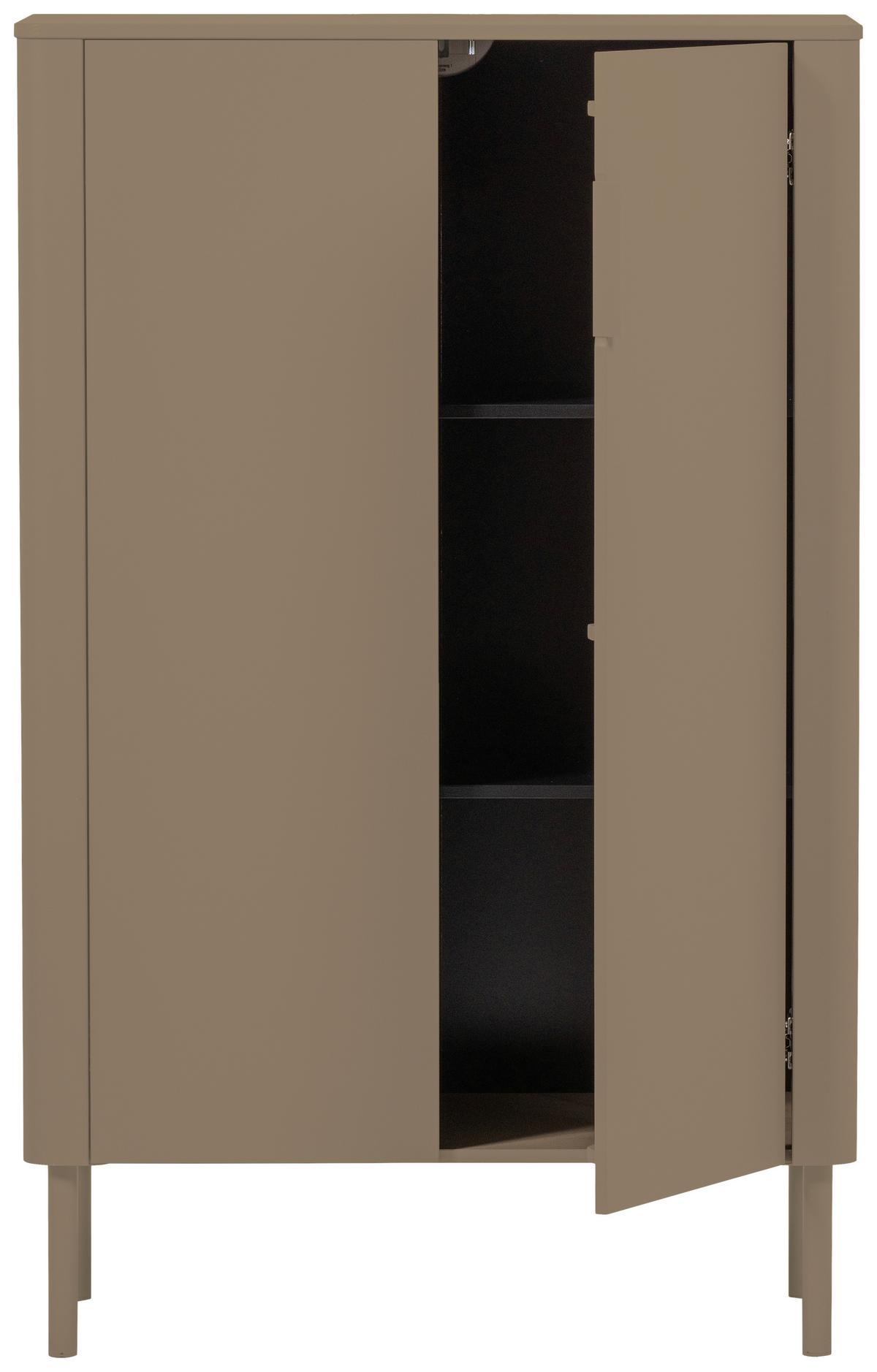 Schuhschrank Gunnar Schlammfarben B: 85 cm - Schlammfarben/Schwarz, Design, Holz/Metall (85/135/39cm) - Livetastic