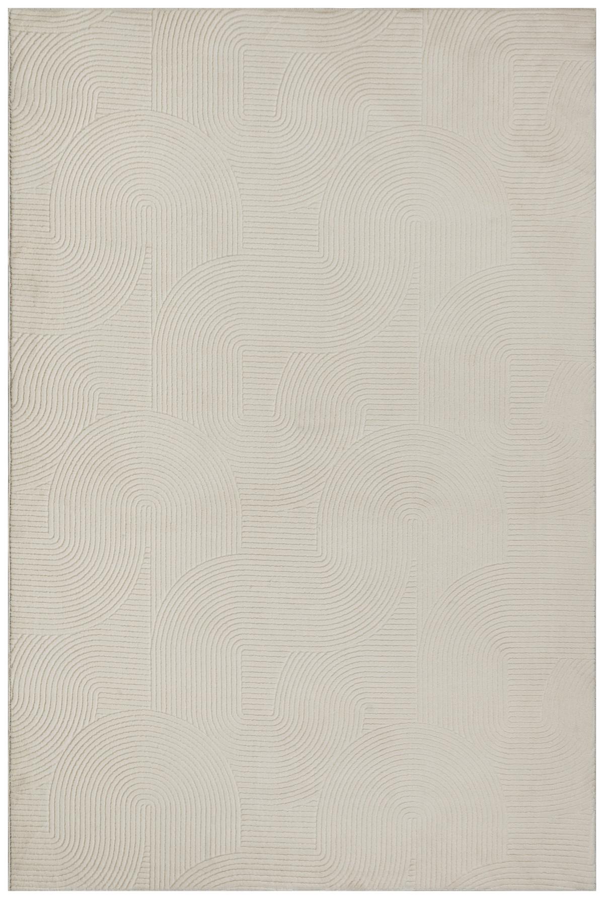 Webteppich Stilo Creme ca. 120x160cm - Creme, KONVENTIONELL, Textil (120/160cm) - Novel