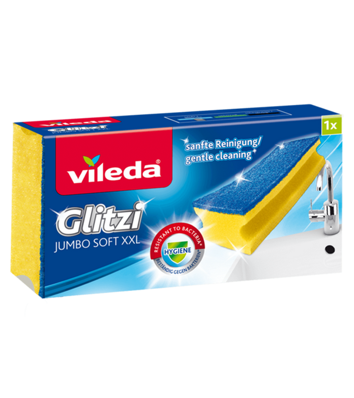 Szivacs Vileda Glitzi Jumbo Soft Xxl - sárga, Konventionell (15/8/4,5cm) - Vileda