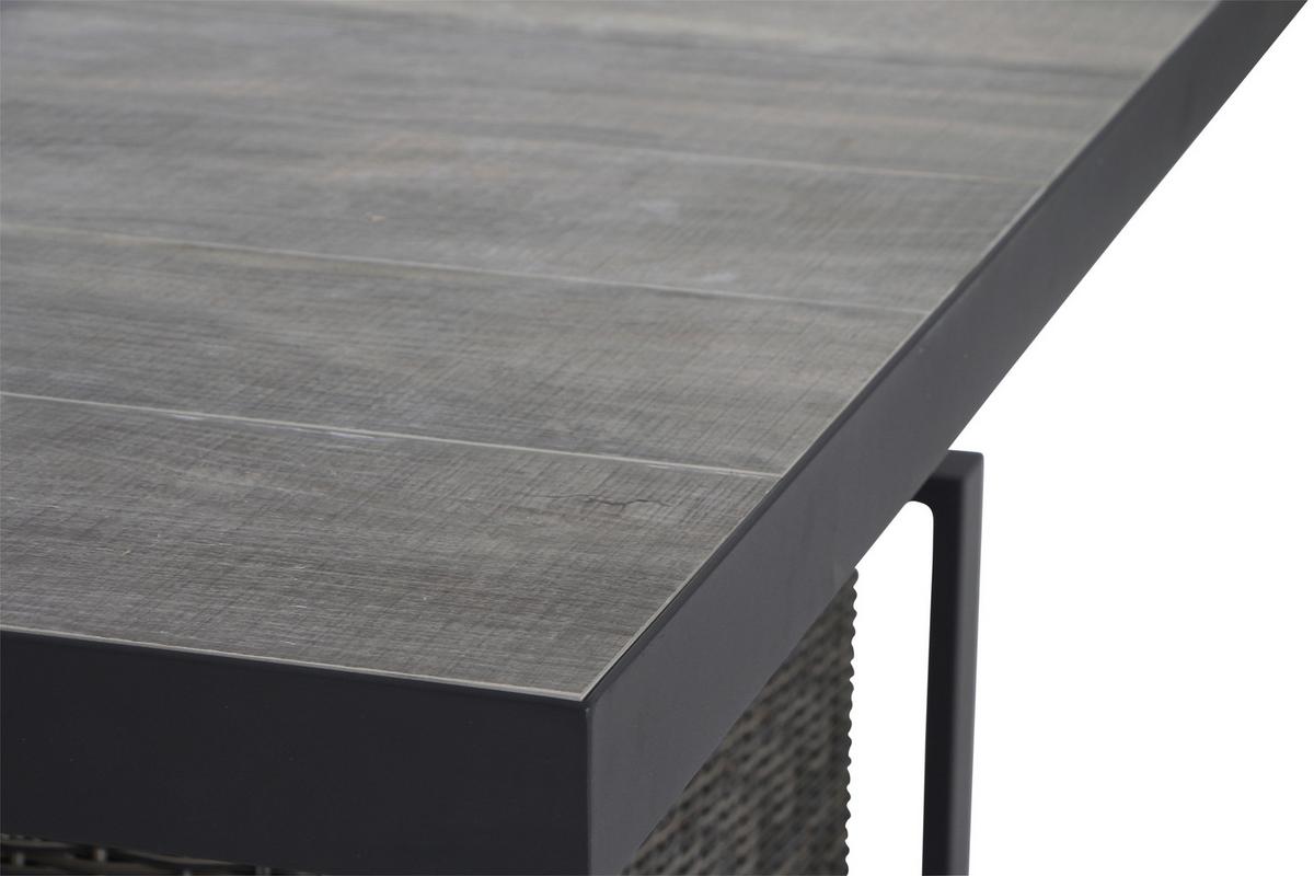 Loungegarnitur Corido Grau - Grau, Basics, Keramik/Kunststoff (72/206/103cm) - Siena Garden
