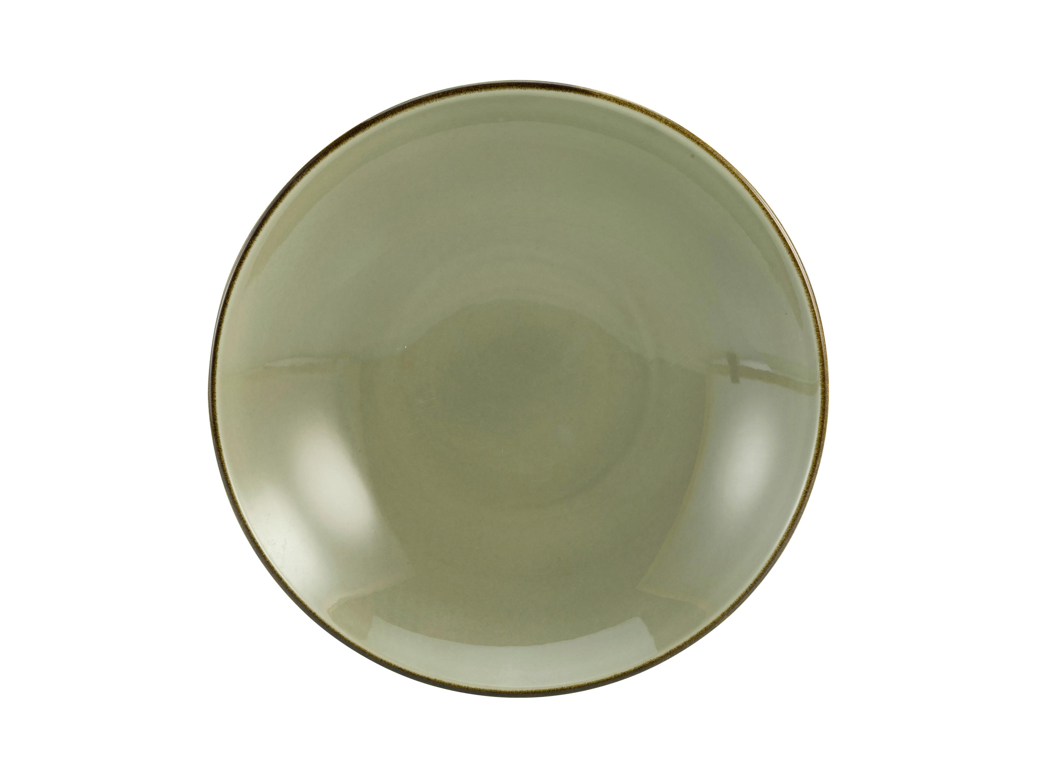 TALERZ DO ZUPY LINEN - taupe, ceramika (22/22/4cm) - Premium Living