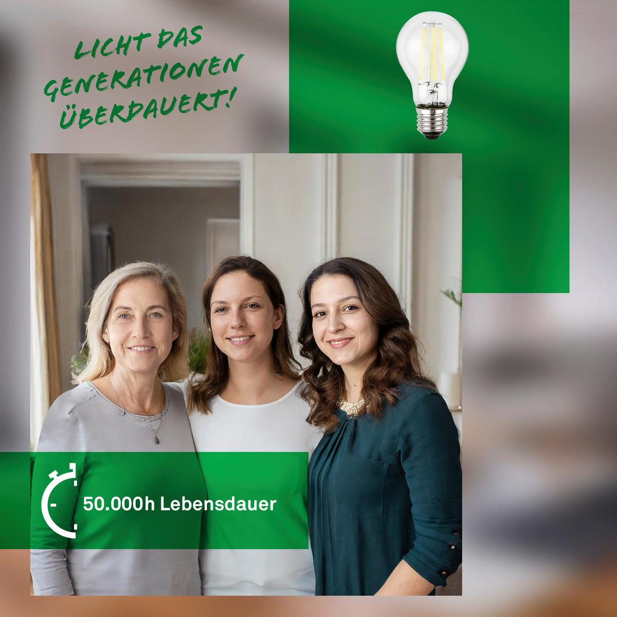 ŻARÓWKA LED 0551005 BULB A60 2ER SET - kolor srebrny, Basics, szkło (6/10.6cm)