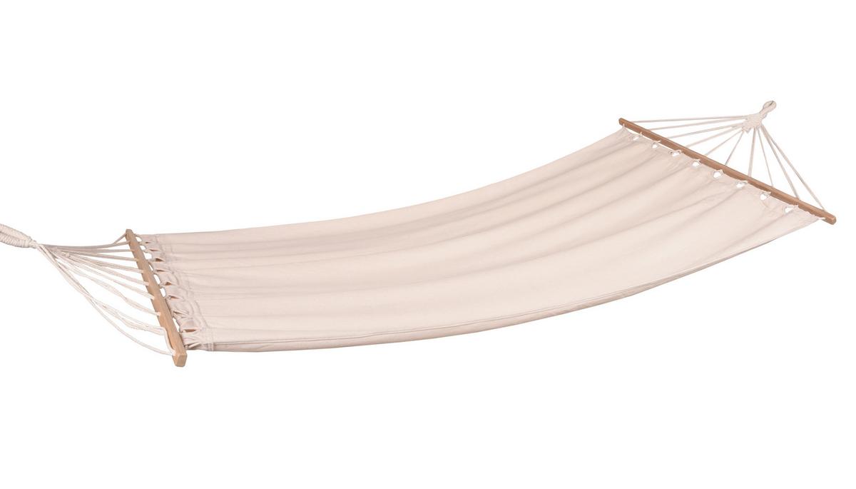 Hängematte Hawaii ca. 100x280 cm Creme - Beige/Creme, Basics, Holz/Kunststoff (100/0,6/280cm) - Gardenson