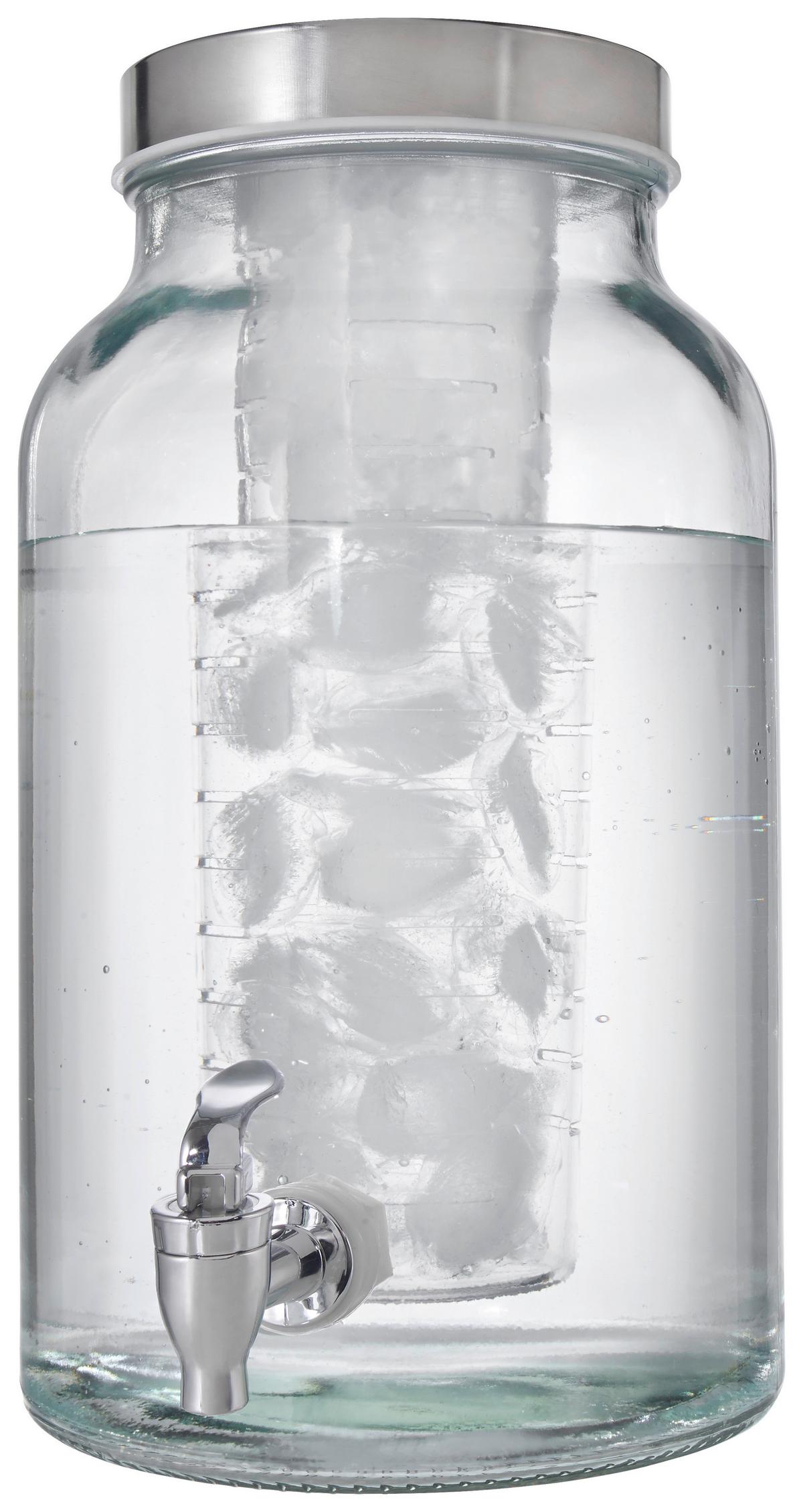 DOZOWNIK DO NAPOJÓW 50684-2 - kolor stalowy/przezroczysty, Basics, tworzywo sztuczne/metal (5,6l) - Novel