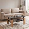 SOFFBORD INTRO - svart/ekfärgad, Modern, metall/trämaterial (100/60/45cm) - Mömax
