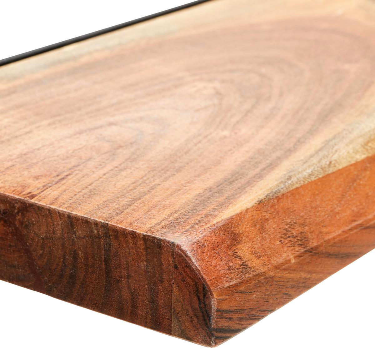 PÓŁKA ŚCIENNA LASEK - kolor naturalny, Natur, drewno (120/3,5/20cm) - Livetastic