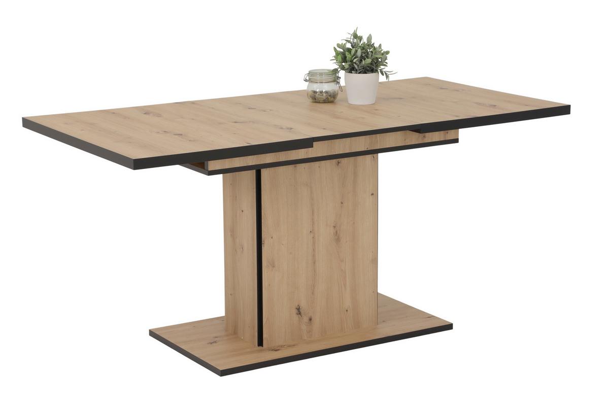 TISCHGRUPPE LUISE II G - Grau, MODERN, Holzwerkstoff/Textil (120 - 160/76/80cm) - MID.YOU