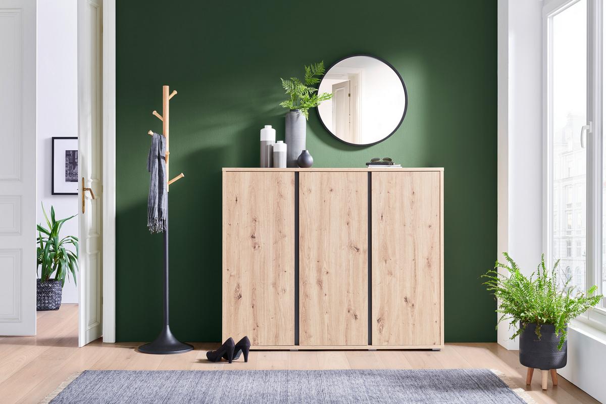 SZAFKA NA BUTY LIV - kolor dębowy, Konventionell, materiał drewnopochodny (145/120/34cm) - Xora