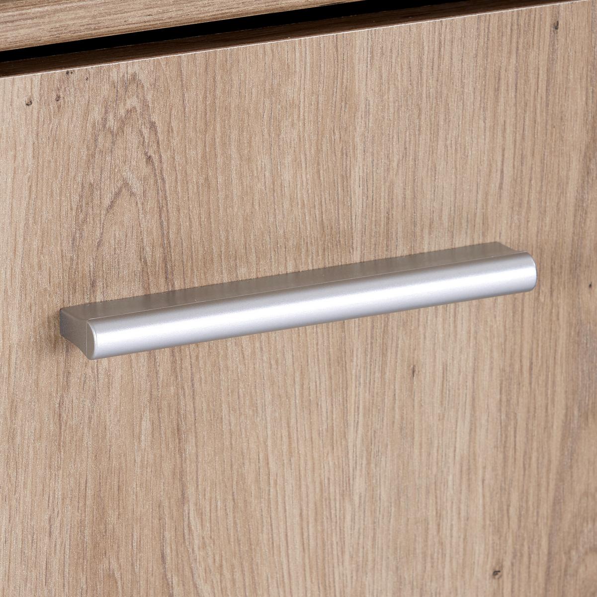 Comodă Katrin - culoare lemn stejar/grafit, Konventionell, material pe bază de lemn (81/83/41cm) - Best Price