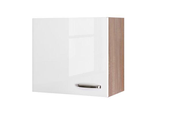 Küchenoberschrank Weiß Hochglanz/Eiche online kaufen mömax