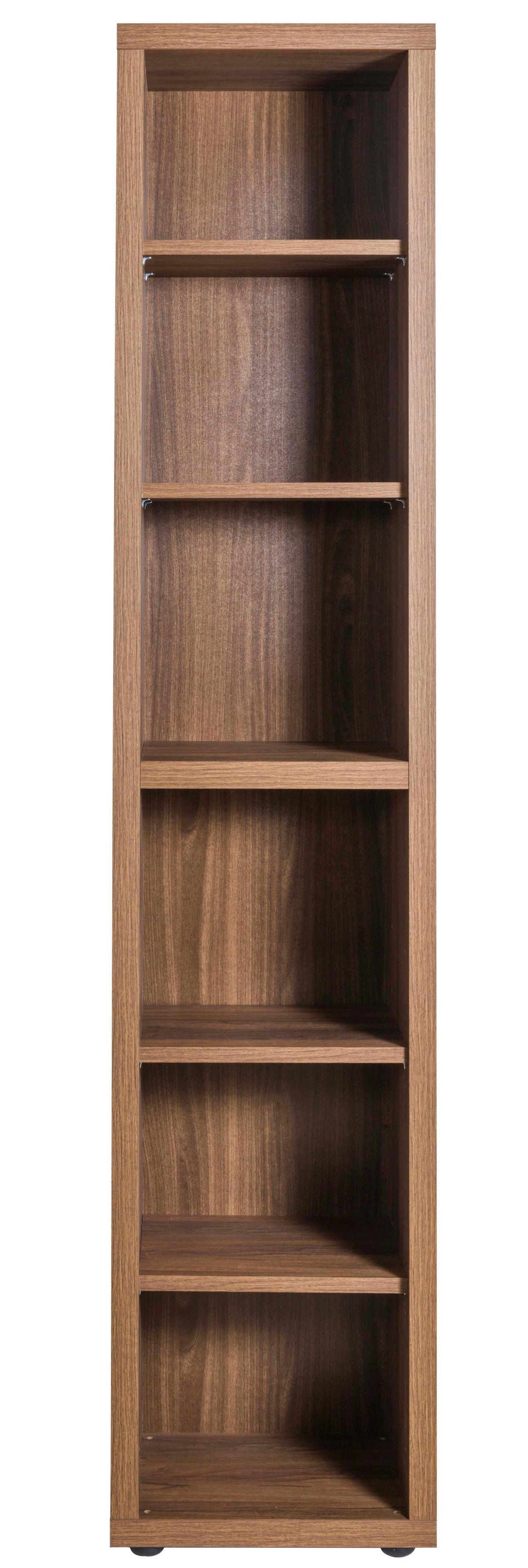 Polica Rilega - boja oraha, Moderno, pločasti materijal (45,2/216,8/35,5cm) - Modern Living