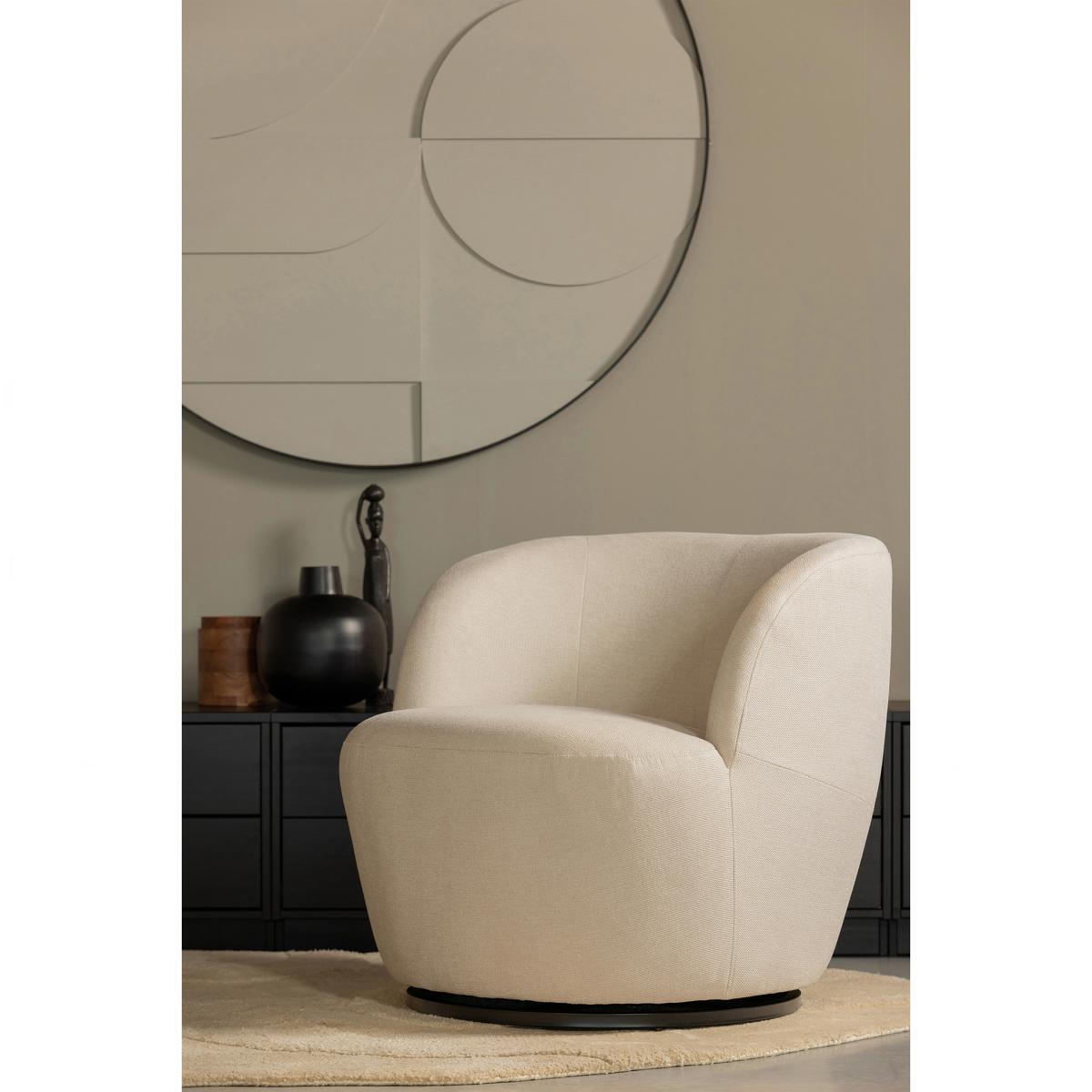 Cocktailsessel Serra Weiß - Schwarz/Weiß, Design, Kunststoff/Textil (70/68/77cm) - Livetastic