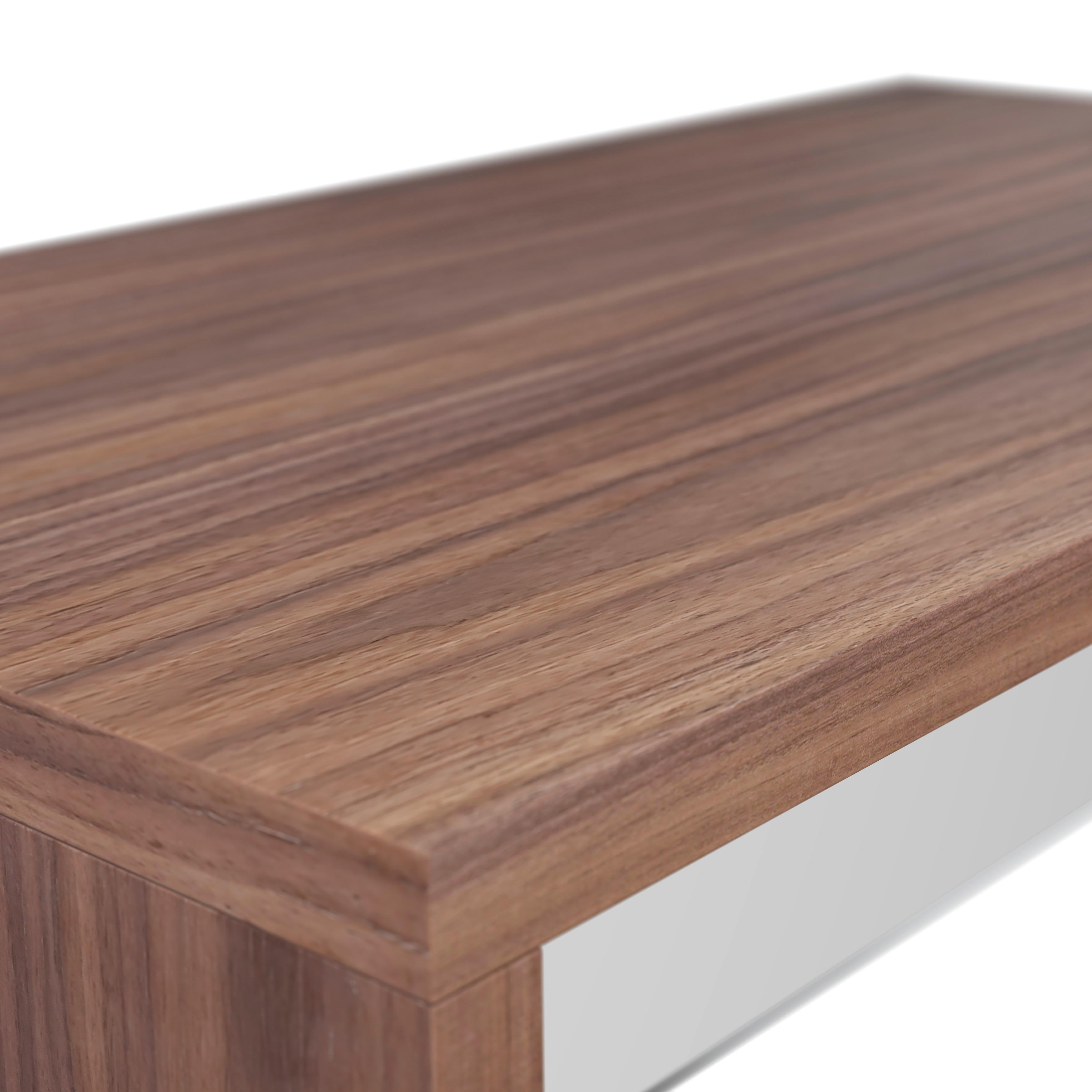 SOFFBORD NAYLA - klar/valnötsfärgad, Modern, trämaterial/trä (110/60/38cm) - Bessagi Home