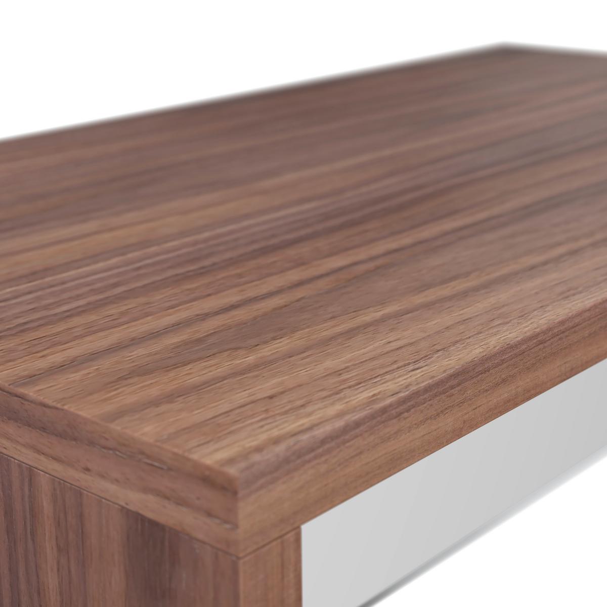 Couchtisch Nayla Walnussfarben MDF/Glas - Klar/Walnussfarben, MODERN, Glas/Holz (110/38/60cm)