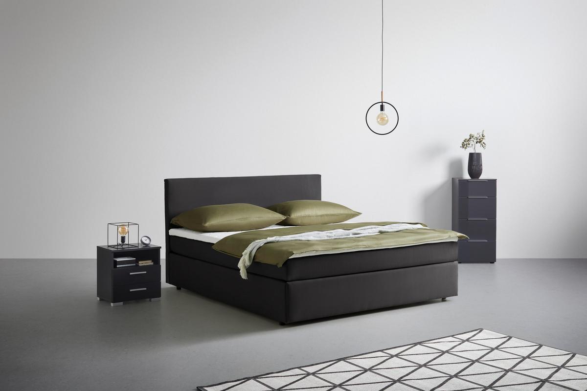 BOXBETT JUPITER - Anthrazit/Schwarz, Konventionell, Holz/Kunststoff (180/200cm) - Mömax