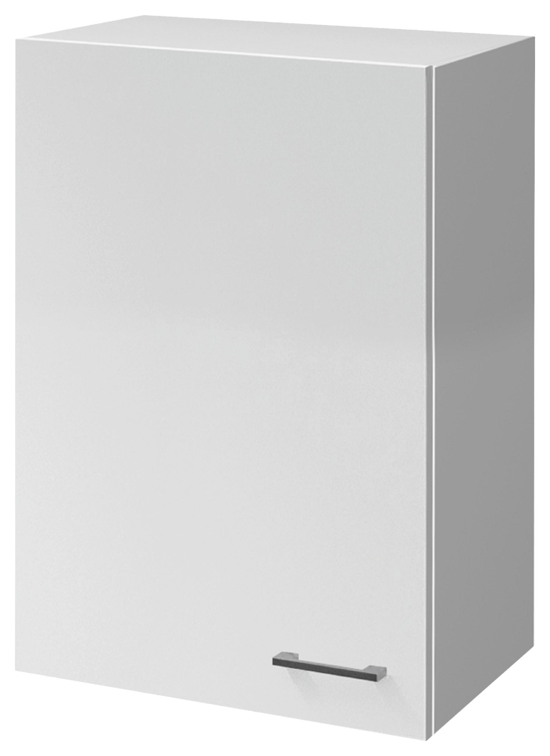 Kuhinjska Zgornja Omarica Lucca, Bela - bela/barve aluminija, Konvencionalno, umetna masa/leseni material (60/89/32cm) - FlexWell
