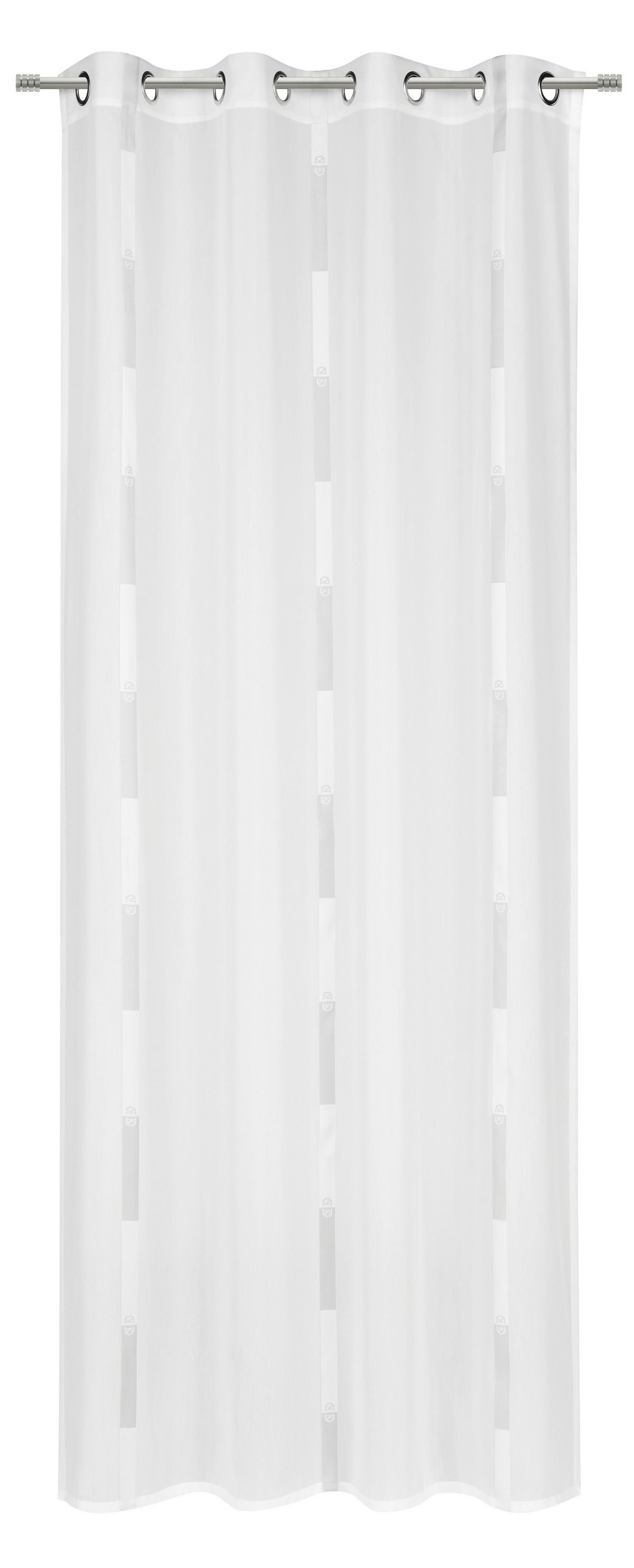 ZASŁONA NA PRZELOTKACH MIGUEL - kolor srebrny, Konventionell, tkanina (140/260cm) - Dieter Knoll