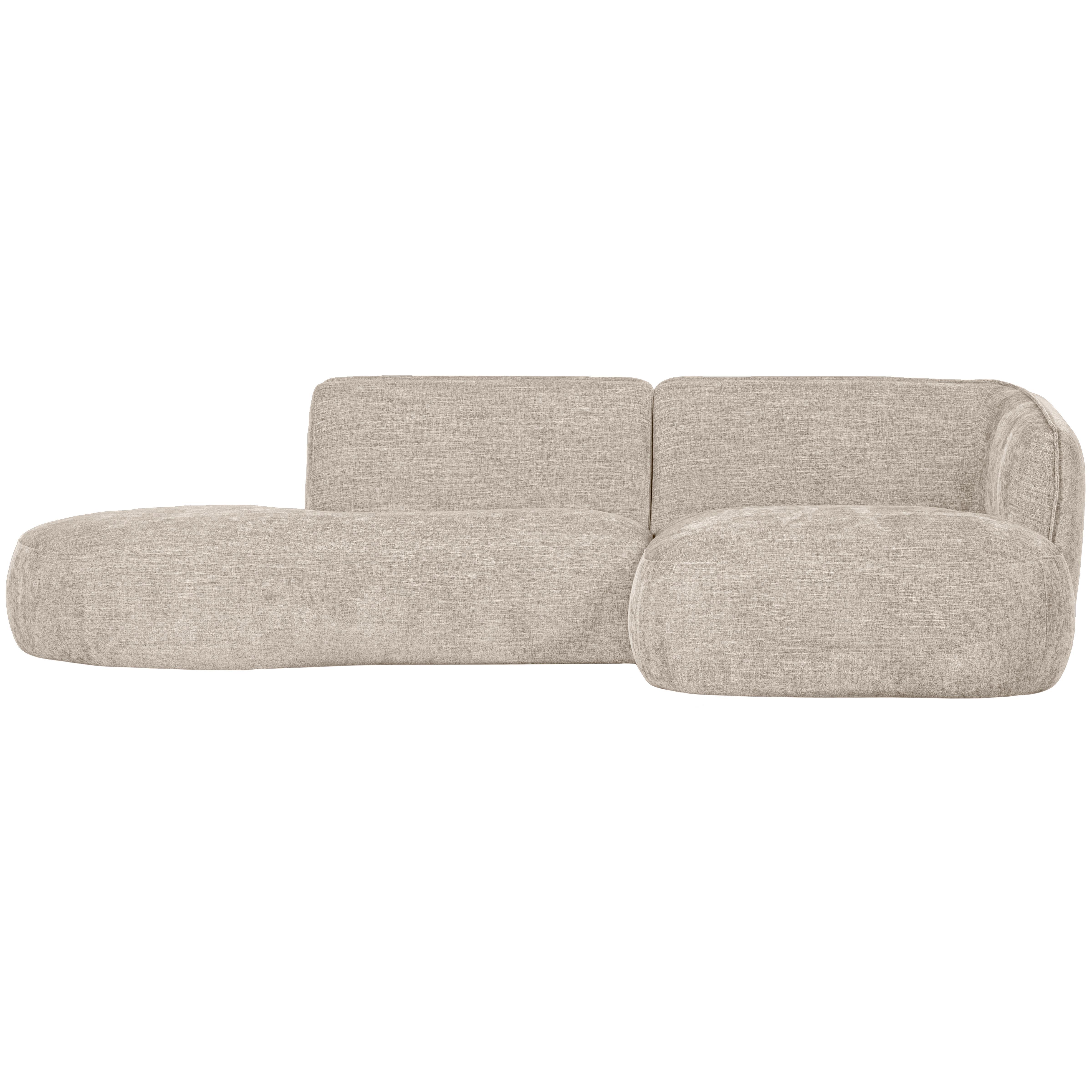 Ecksofa Polly Sandfarben - Sandfarben/Schwarz, Design, Kunststoff/Textil (275/150cm) - Livetastic