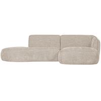 Ecksofa Polly Sandfarben - Sandfarben/Schwarz, Design, Kunststoff/Textil (275/150cm) - Livetastic