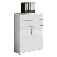 Aktenschrank Office Edition Weiß - Weiß Hochglanz/Weiß, MODERN, Holzwerkstoff (84,5/114/33cm) - MID.YOU