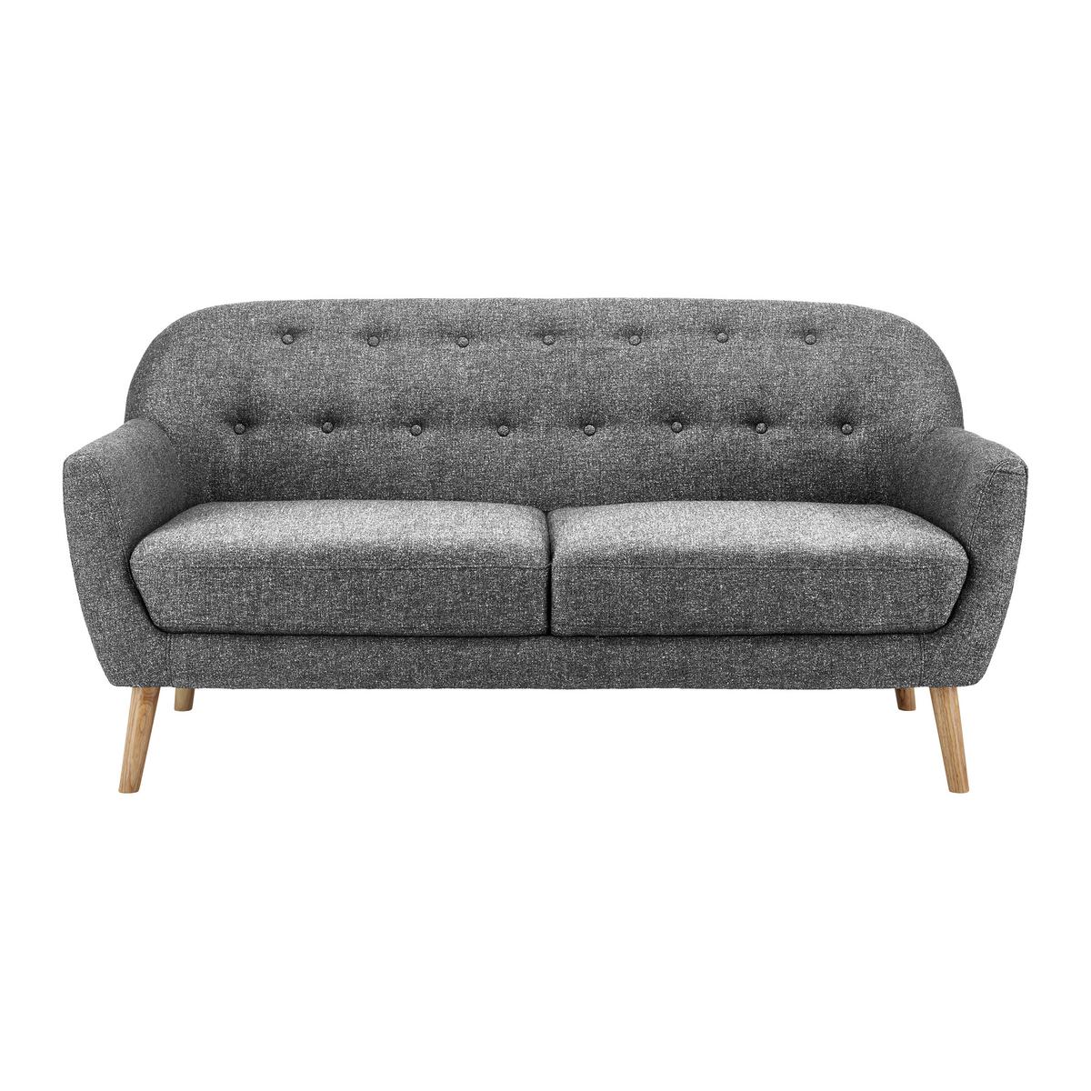 Sofa Anela Grau Webstoff - Naturfarben/Grau, MODERN, Holz/Textil (168/79/84cm) - Bessagi Home